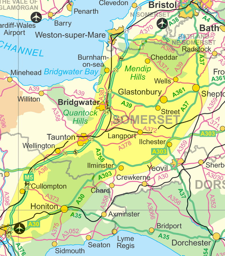 map of area showing where visits are possible